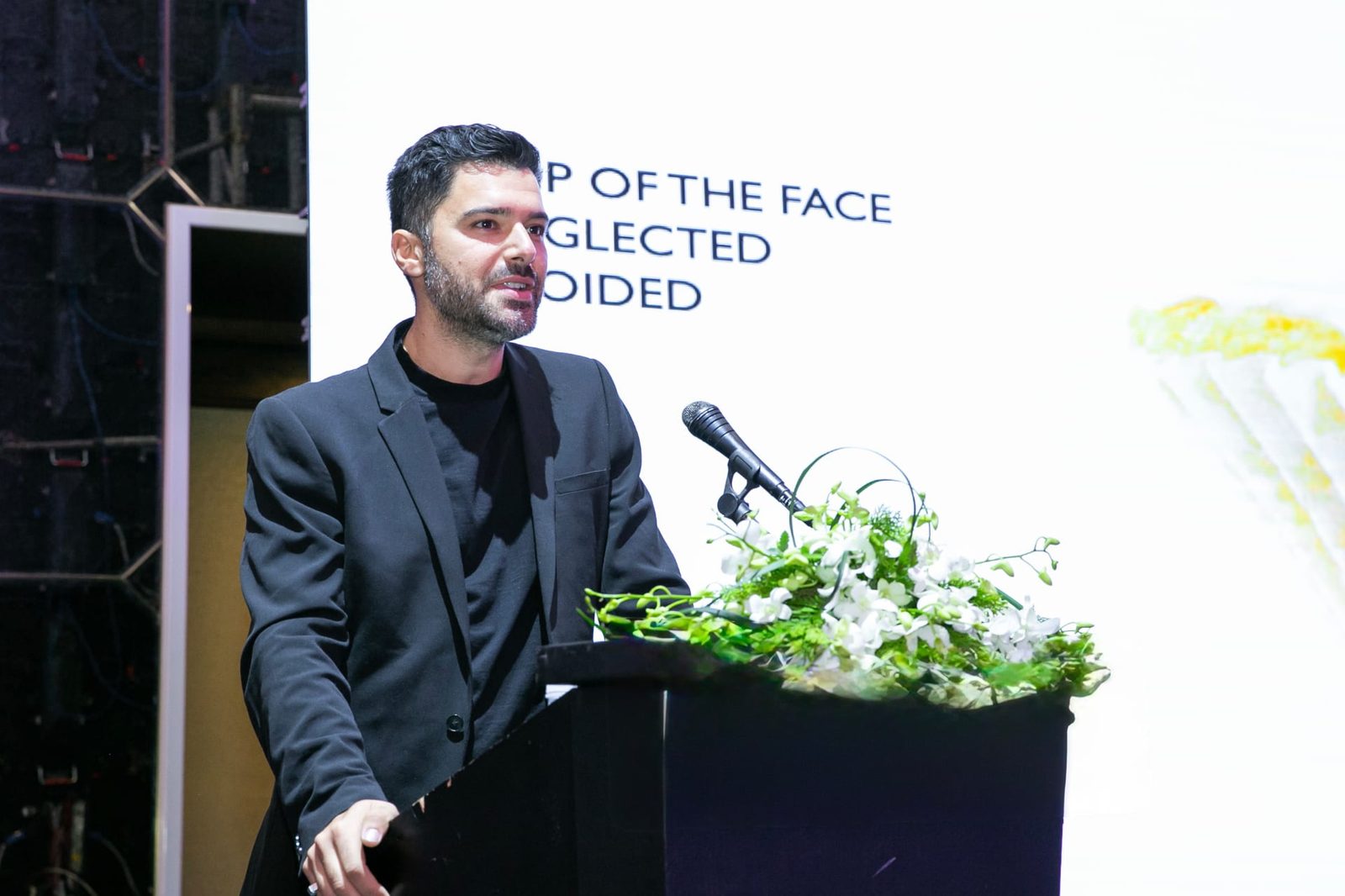 Dr Ayad Harb speaking at an international conference